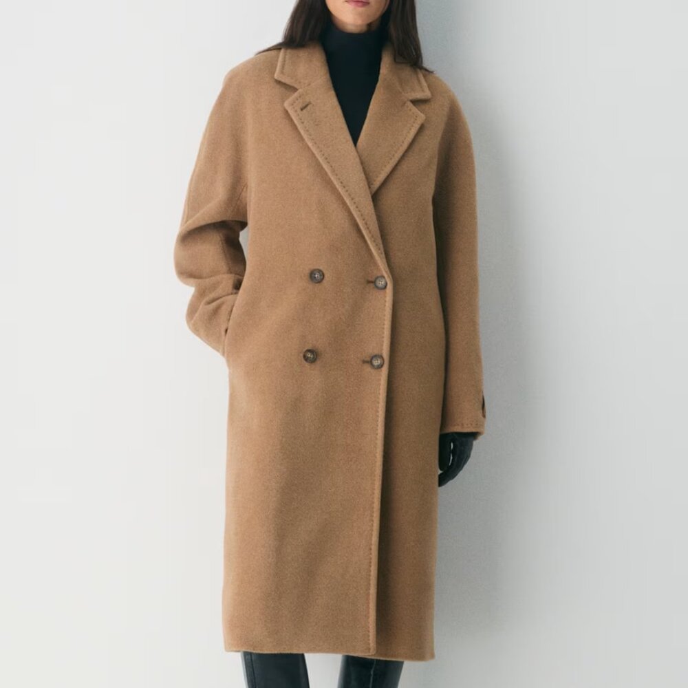 (S) Aritzia Babaton Slouch Camel Wool Coat Cocoa Sand ORIGINAL 2019 version!